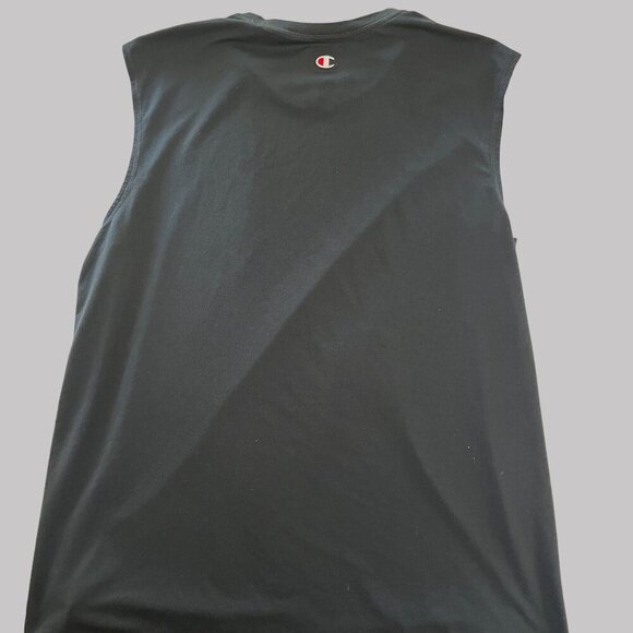 Champion Tank Top Mens Large Black Moisture Wicking Sleeveless Embroidered logo‎ - Picture 9 of 9